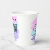 Minimaal enkelvoudig q r code add logo san code na papieren bekers (Links)