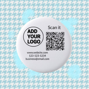 Minimaal enkelvoudig q r code add logo san code na ronde button 5,7 cm