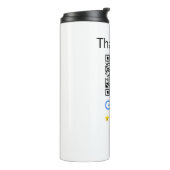 Minimaal enkelvoudig q r code add logo san code na thermosbeker (Gedraaid links)