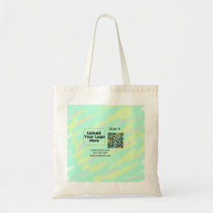 Minimaal enkelvoudig q r code add logo san code na tote bag