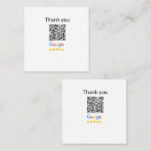 Minimaal enkelvoudig q r code add logo san code na vierkante visitekaartje (Voorkant / Achterkant)