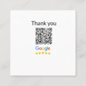 Minimaal enkelvoudig q r code add logo san code na vierkante visitekaartje (Achterkant)