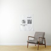 Minimaal enkelvoudig q r code add logo san code na wandkleed (In situ)