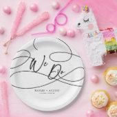 Minimaal Fancy script "we doen" kalligrafie bruilo Papieren Bordje (Feest)