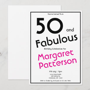 Minimaal Fifty and Fabulous 50ste verjaardagsfeest Kaart