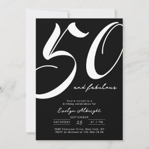 Minimaal Fifty and Fabulous 50ste verpartij Kaart
