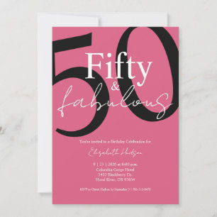 Minimaal Fifty en Fabulous 50ste verjaardagsfeest Kaart