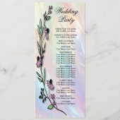 Minimaal Flower Wedding Programma (Achterkant)