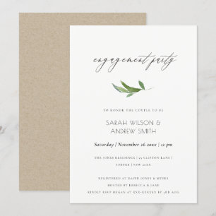 MINIMAAL FOLIAGE GREENERY GOLD LIJST VERLOVING KAART