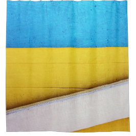 Minimaal geaccentueerd gebouw Abstracte door STayl Douchegordijn