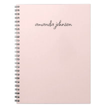 Minimaal Girly Simple Light Pink Monogram met voll