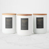 Minimaal Gold- en backkaarelabel Voedselcontainer Etiket (Flessen)