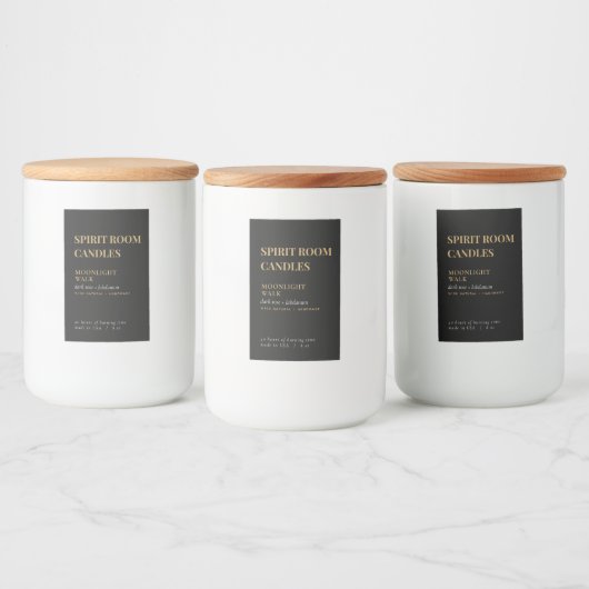 Minimaal Gold- en backkaarelabel Voedselcontainer Etiket (Flessen)