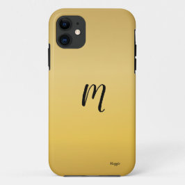Minimaal golden blank Monogram iPhone 11 Hoesje