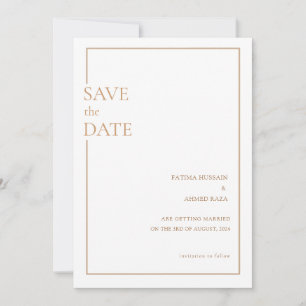 Minimaal Gouden Script Moslim Trouwdag Save The Da Date
