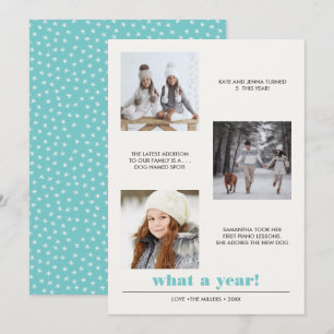 Minimaal grafisch   Jaar van review 3 Fotocollage Kaart