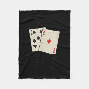 Minimaal grappig poker, ik vouw niet eens mijn was fleece deken