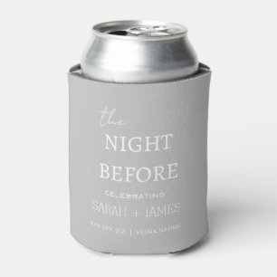 Minimaal grijs wit de nacht voor bruiloft blikjeskoeler