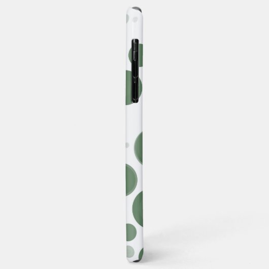 Minimaal groene en witte pokadop Case-Mate iPhone case (Achterkant/links)