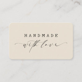 Minimaal Handgemaakt met Liefde Script Aangepast L Visitekaartje