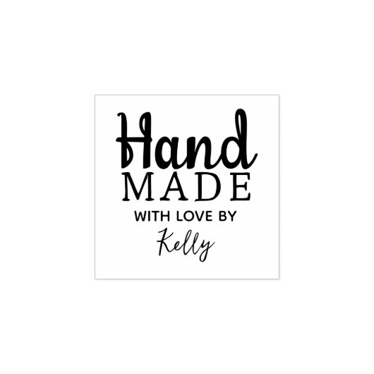 Minimaal handgemaakt, script 	rubberstempel (Afrduk)