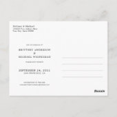 Minimaal handgeschreven fotocollage Blush Pink Briefkaart (Achterkant)