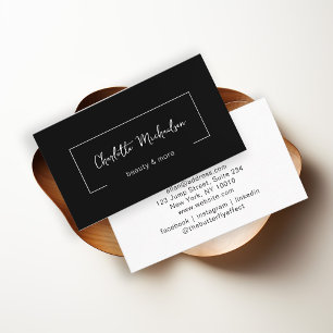 Minimaal, Handschrift, Zwart Visitekaartje