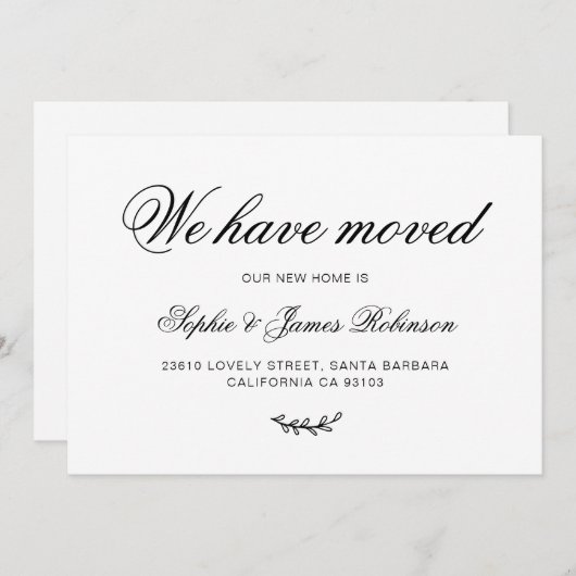 Minimaal hebben we de nieuwe mededeling over thuis kaart (Voorkant / Achterkant)