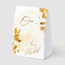 Minimaal Herfst Goud Botanisch Schrift Huwelijk