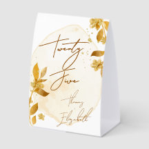Minimaal Herfst Goud Botanisch Script Trouwen