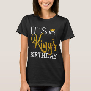 Minimaal Het Is Koning Verjaardag Koppels Matching T-shirt