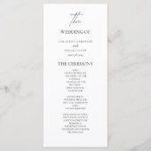 Minimaal huwelijksprogramma menu (Voorkant)