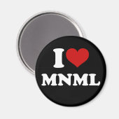 Minimaal I Love Magneet (Voorkant / Achterkant)