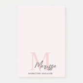 Minimaal Initiaal & gepersonaliseerd Post-it® Notes (Voorkant)