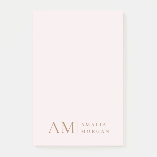 Minimaal Initiaal & gepersonaliseerd Post-it® Notes (Voorkant)