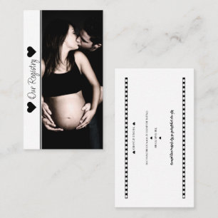 Minimaal invoegen van Photo Baby shower Registry Visitekaartje