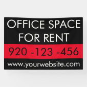 Minimaal kantoor te koop commercieel onroerend goe spandoek (Horizontaal)