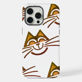 Minimaal kat ontwerp iPhone / iPad hoes 15 Pro Max Hoesje