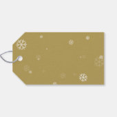 Minimaal kerstcadeautje Label met naamshartscript Cadeaulabel (Achterkant Horizontaal)