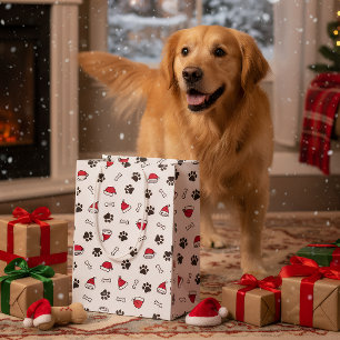 Minimaal Kersthuisdierpatroon Giftzak Medium Cadeauzakje