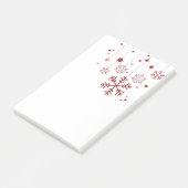 Minimaal kerstontwerp met sneeuwvlokken post-it® notes (Schuin)