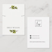 Minimaal Ketting voor filiaal met pine-band dat be Visitekaartje (Voorkant / Achterkant)