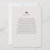 Minimaal klassiek foto Afstuderen Aankondiging (Achterkant)