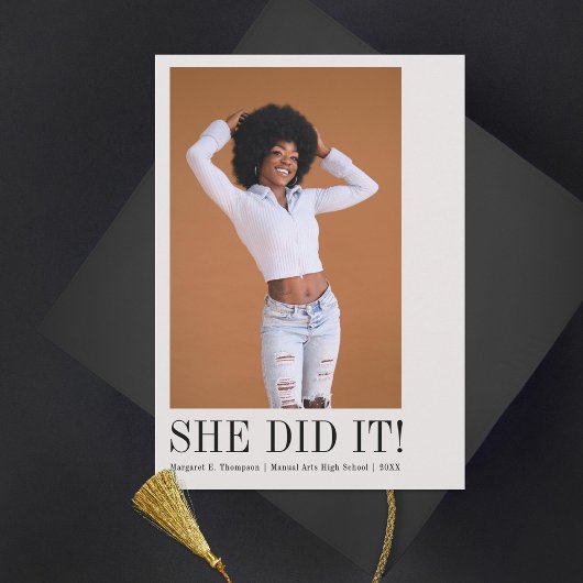 Minimaal klassiek foto Afstuderen Aankondiging