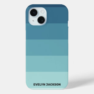 Minimaal kleurenblok Cyaan blauw Blauwgroen monogr