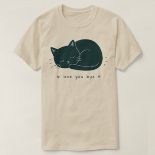 Minimaal knus kat vintage ontwerp t-shirt