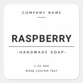 Minimaal label voor wit of aangepast vierkant kleu (Voorkant)