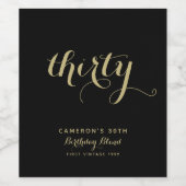 Minimaal label voor zwarte en goudleeftijd op jaar wijn etiket (Enkel label)