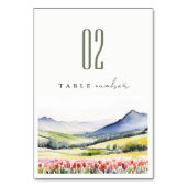 Minimaal landelijk lentebloem landschap bruiloft kaart (Achterkant)