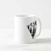 Minimaal landschap dennenbos koffiemok (Voorkant rechts)